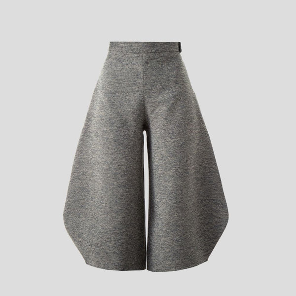 Curved Wool Trousers